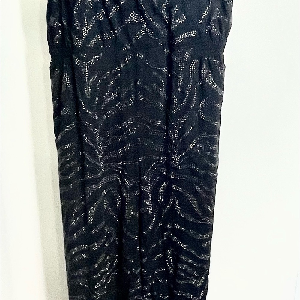 black jumpsuit Adrian Pappell Hailey